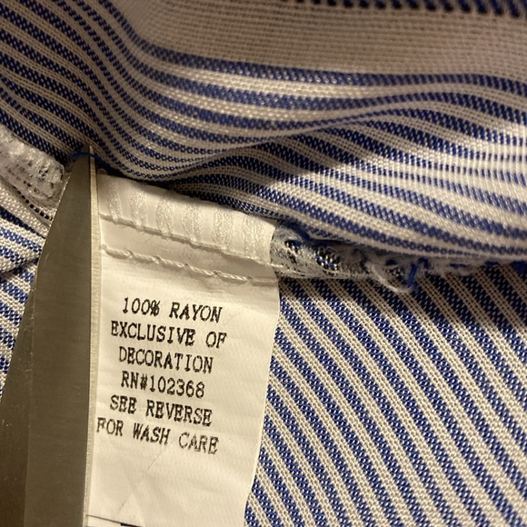 🍋Blue Islands Striped with PomPom detail Swim Suit Coverup with Hood M - Picture 12 of 12